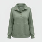 Damen Pullover V Ausschnitt Lässiger Felpa Alltag