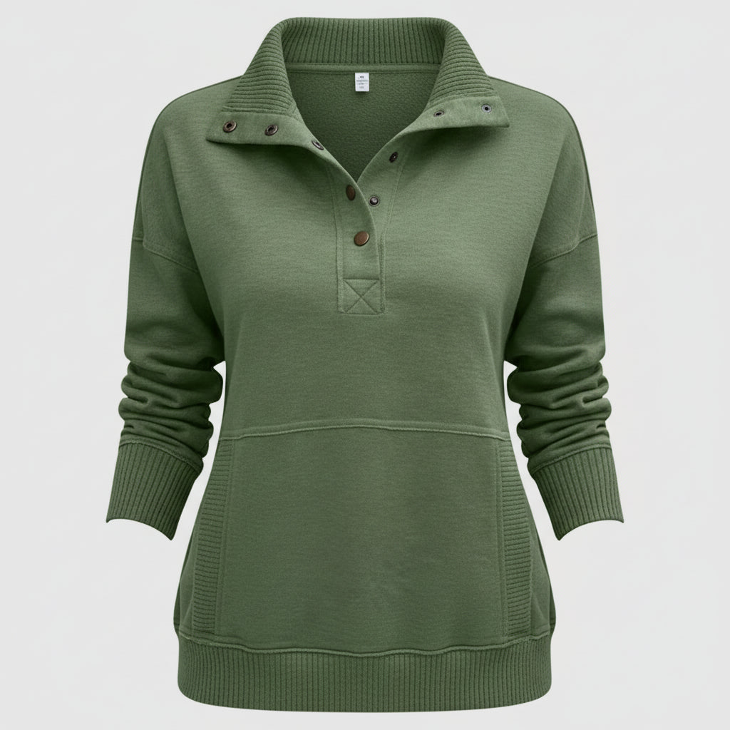 Damen Pullover V Ausschnitt Lässiger Felpa Alltag