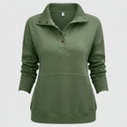 Damen Pullover V Ausschnitt Lässiger Felpa Alltag