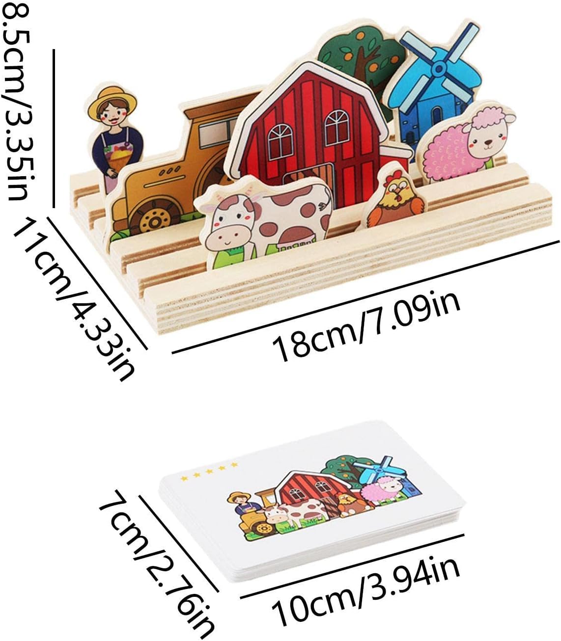 Puzzle 3D creativo in legno | Gioco di combinazioni da favola