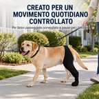 manicotto regolabile per cane per il recupero della zampa posteriore con copripolpastrello - Aiuta a limitare il leccame