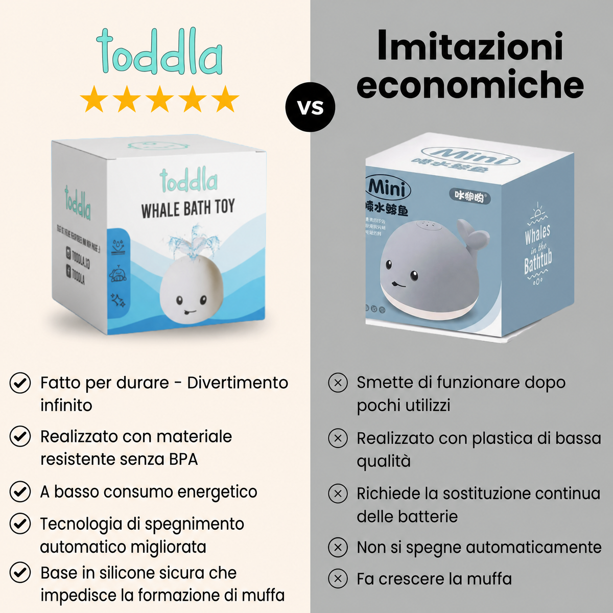 ™ giocattolo da bagno a forma di balena