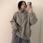 Felpa con cappuccio oversize da donna accogliente - In pile di media lunghezza invernale