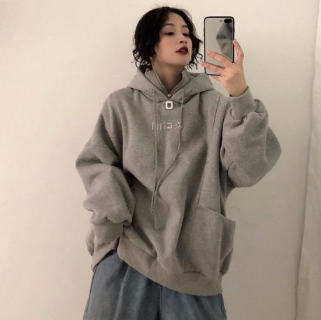 Felpa con cappuccio oversize da donna accogliente - In pile di media lunghezza invernale