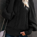 Dames Gebreide Pullover met Halfhoge Kraag | Elegante e confortevole