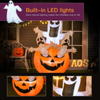 Zucca Gonfiabile Della Decorazione Di Halloween Con I Fantasmi LED