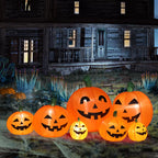 Decorazione gonfiabile della zucca di Halloween da 7 piedi con luci a LED | Display da giardino per esterni, facile installazione