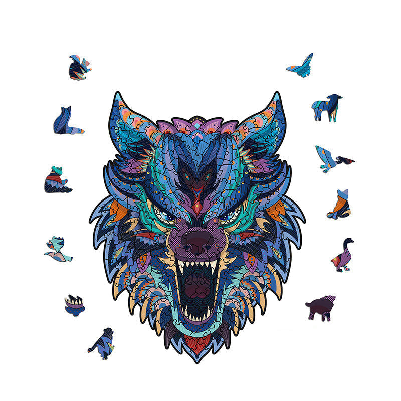 Puzzle 3D con animali in legno