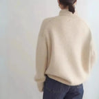 Maglione in cashmere - Maglia dolcevita oversize morbida da donna