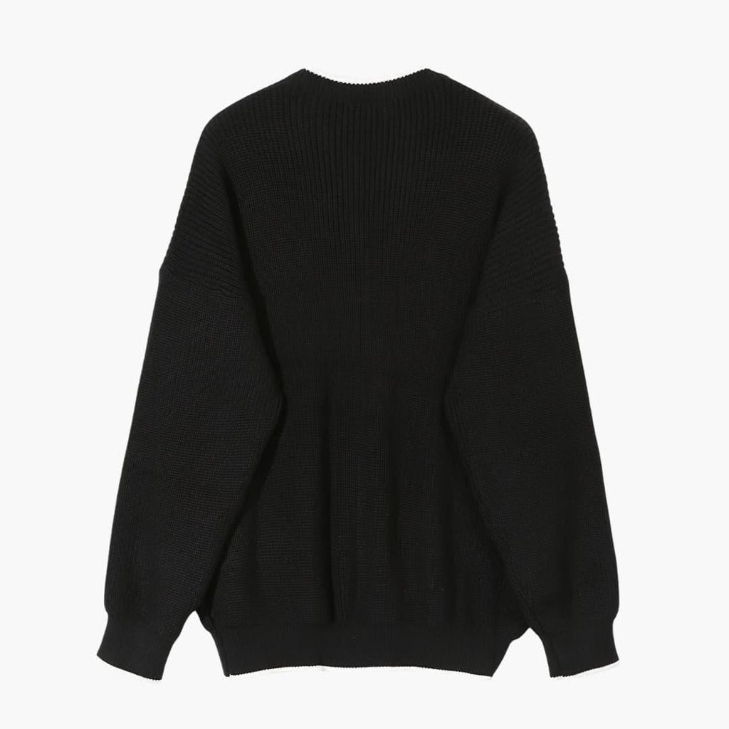 Maglione lavorato a maglia da uomo con righe, mezza zip e maniche lunghe