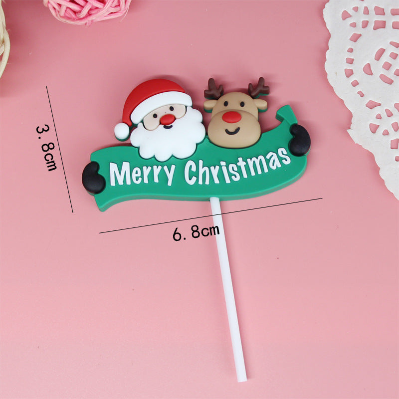 Ornamenti per la decorazione della torta di Natale in plastica morbida