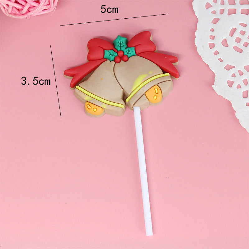 Ornamenti per la decorazione della torta di Natale in plastica morbida