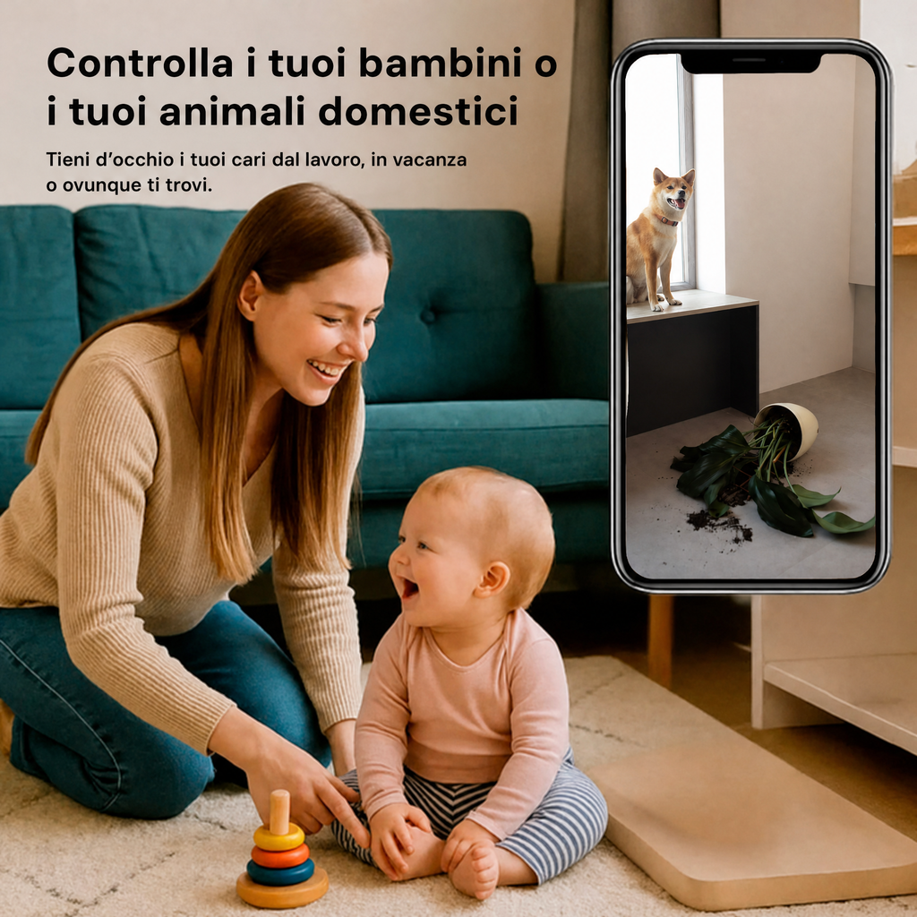 Telecamera wireless discreta con 1080P HD e audio per il monitoraggio