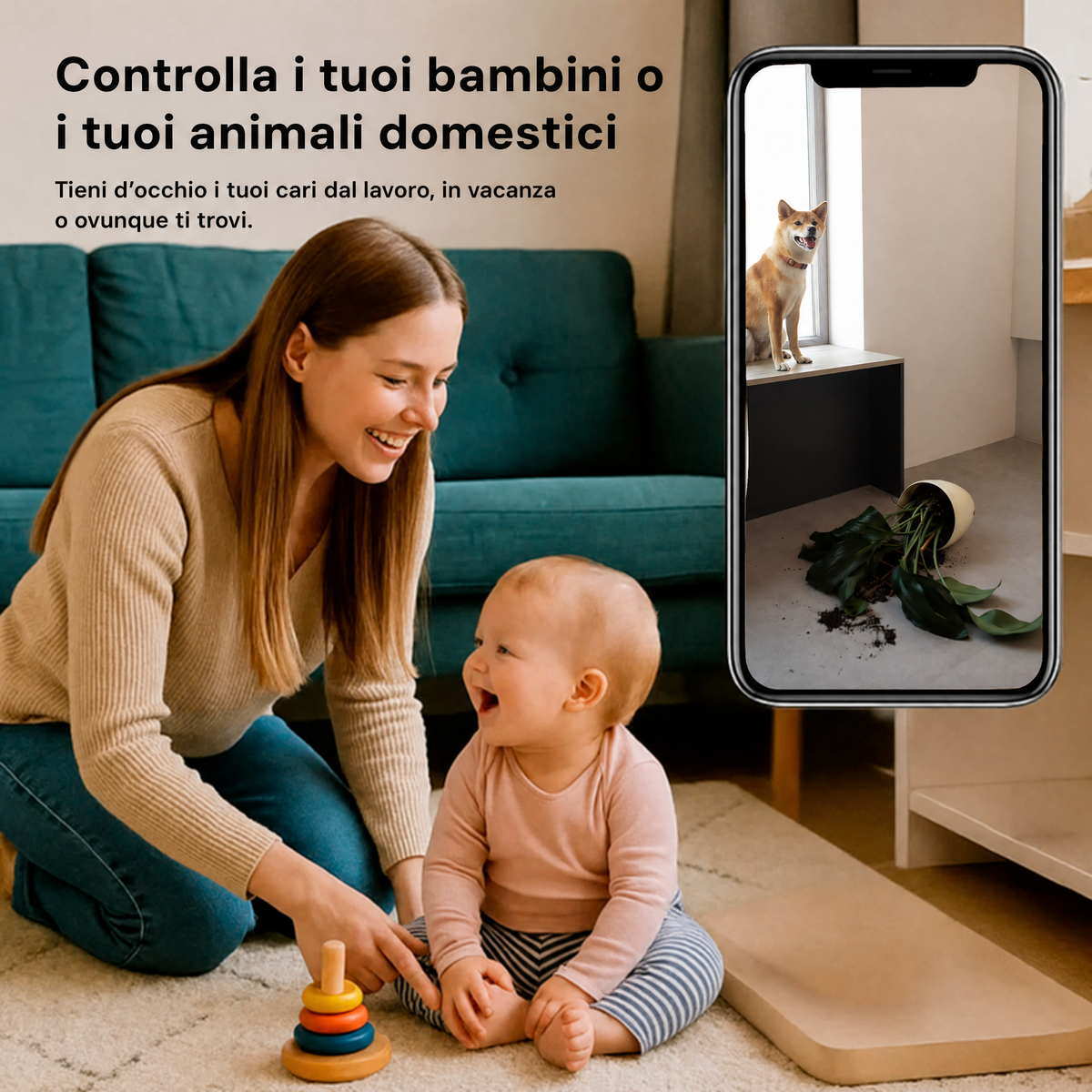 Telecamera wireless discreta con 1080P HD e audio per il monitoraggio