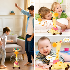 Giocattolo di peluche interattivo Giraffa che canta, compagno musicale per bambini