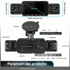 Dash cam wireless per auto anteriore e posteriore con visione notturna