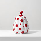 Decorazione di zucca in resina a pois | Set di ornamenti autunnali lucidi | Finitura scolpita durevole | Fascino di zucca