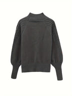 Dames Gebreide Pullover met Halfhoge Kraag | Elegante e confortevole