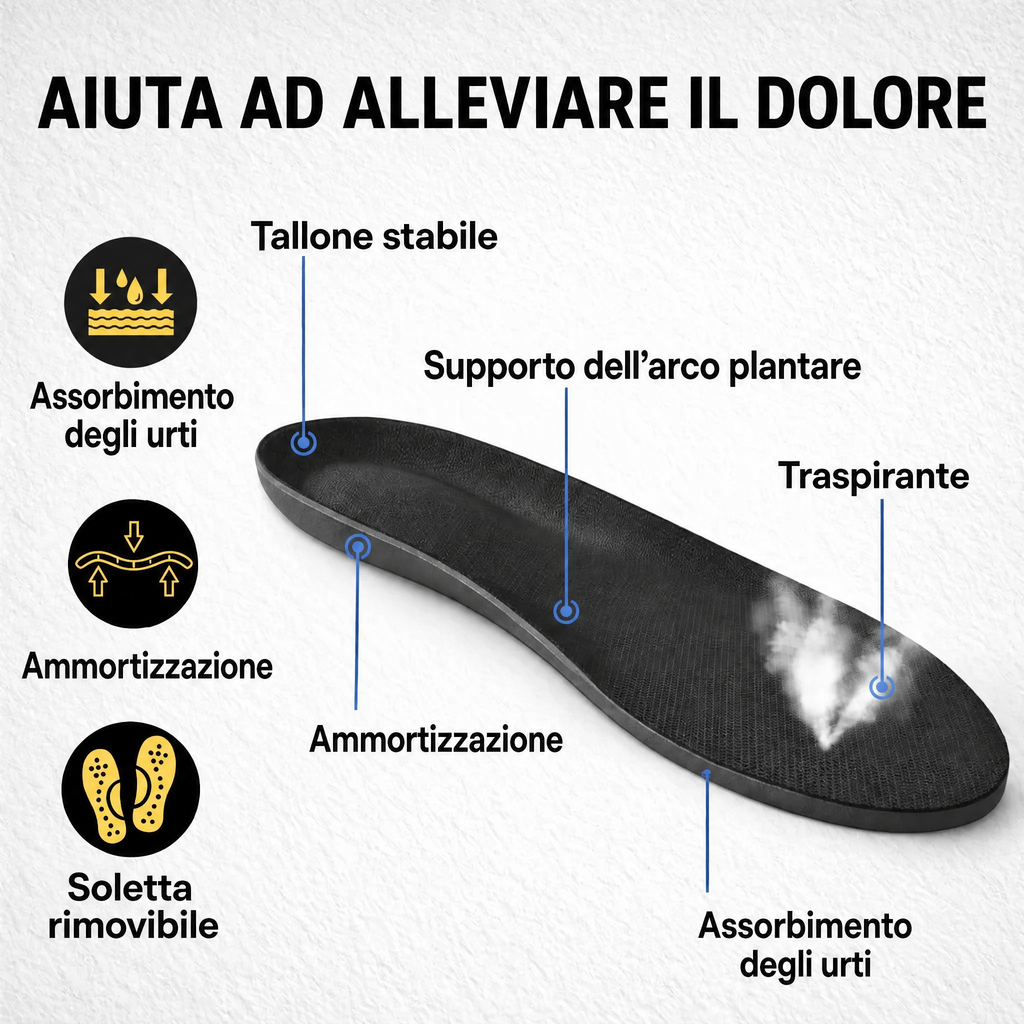 Sneakers ortopediche sportive da uomo con suola di supporto