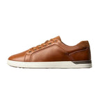 Scarpe Stringate Uomo Pelle Marrone con Inserti Suede Blu e Suola Bianca