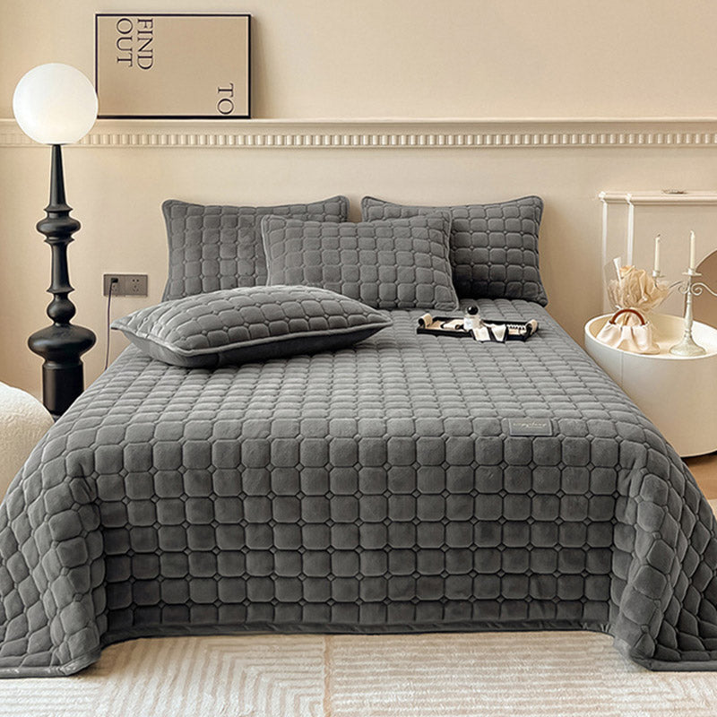 Coperta moderna morbida con trama quadrata | Elegante copriletto soffice e copridivano
