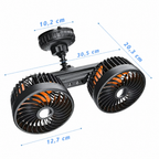 AeroBreeze Car Fan | Ventola wireless per auto con batteria da 4000 mAh e 3 velocità