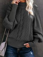 Dames Gebreide Pullover met Halfhoge Kraag | Elegante e confortevole