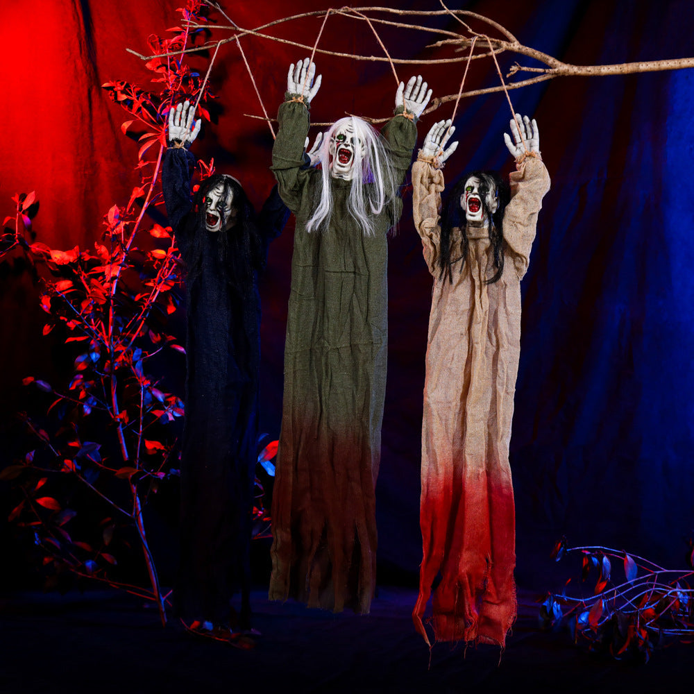 Gruselige Halloween-Deko | Schwebender Geist mit Blutflecken