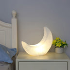Lampada da notte a mezzaluna in stile Art Déco | Alimentato a batteria con interruttore