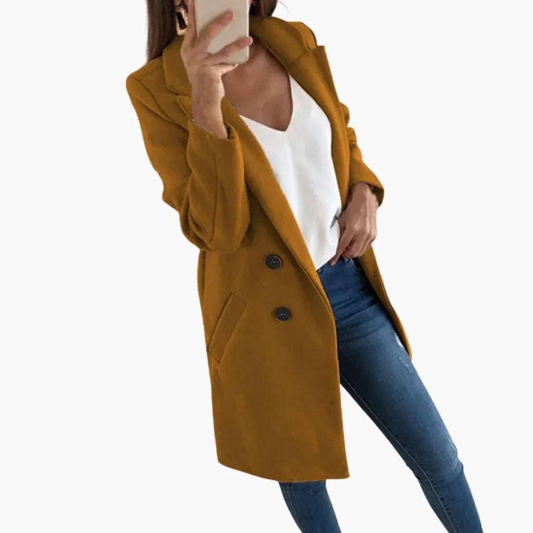 Cappotto con chiusura a bottoni per donna