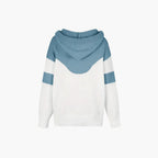 Accogliente felpa con cappuccio Colorblock da donna moderna ed elegante