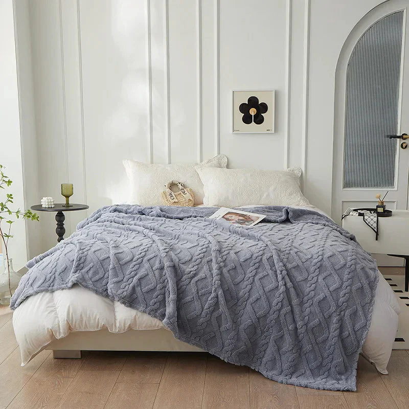 Coperta double face in lana