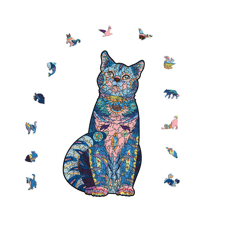 Puzzle 3D con animali in legno