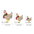 Gallina luminosa con sciarpa Decorazione natalizia