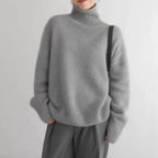 Maglione in cashmere - Maglia dolcevita oversize morbida da donna
