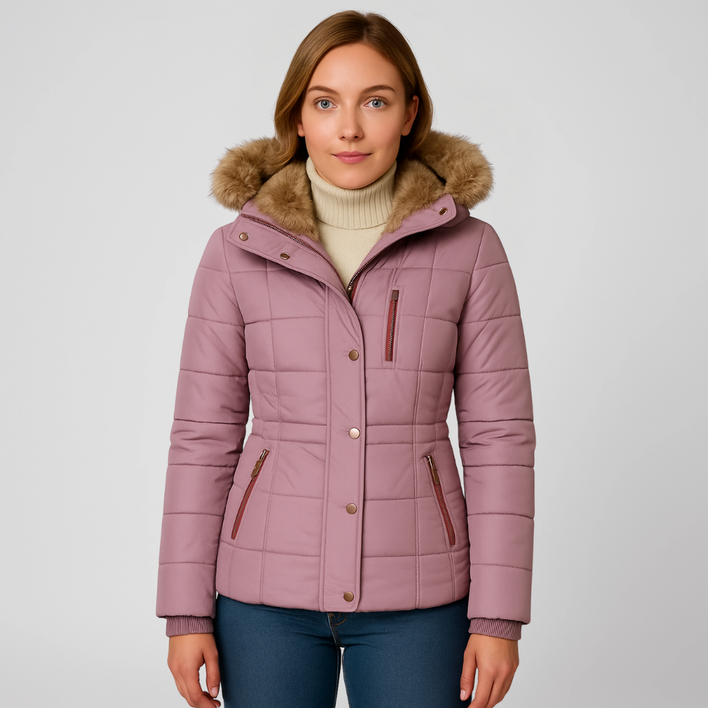Cappotto invernale Nordelle | Capispalla trapuntato con cappuccio isolante per donna