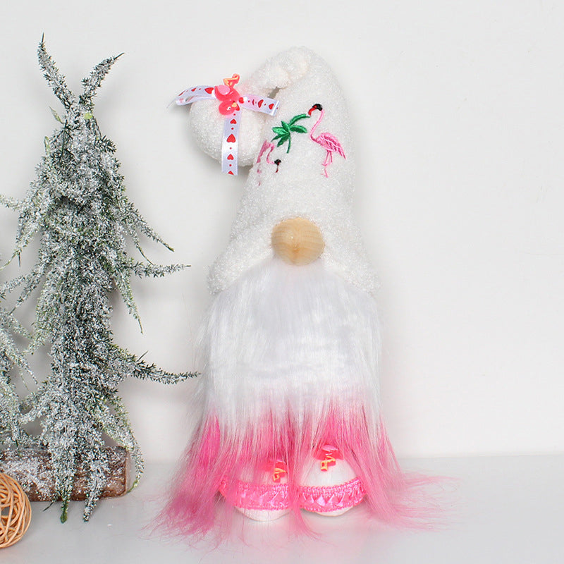 Decorazioni natalizie per gnomi bambola senza volto