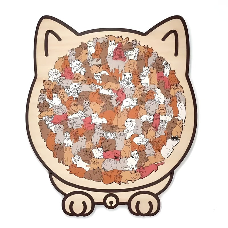Puzzle con gatti in legno da 135 pezzi