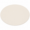 Tovaglietta rotonda in ecopelle beige vista dall'alto