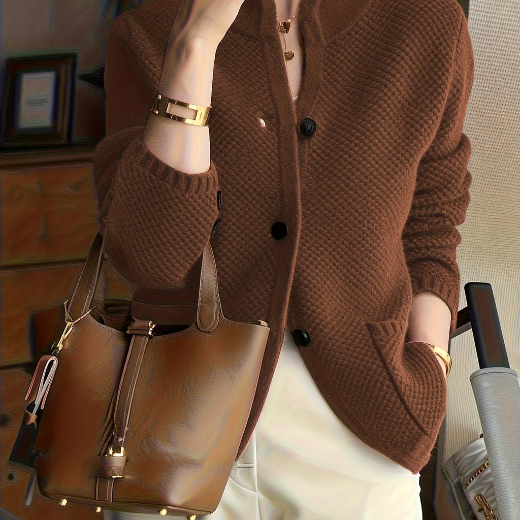 Dames Gebreide Sweater Met Opstaande Kraag | Comfortabel En Tijdloos