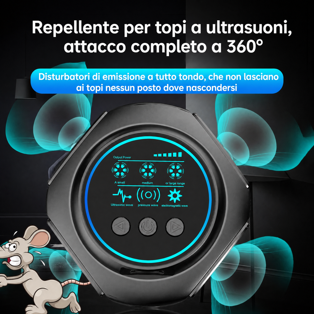 Dispositivo ad ultrasuoni repellente per api e vespe | Senza sostanze chimiche. Copertura a 360° per casa e controllo de