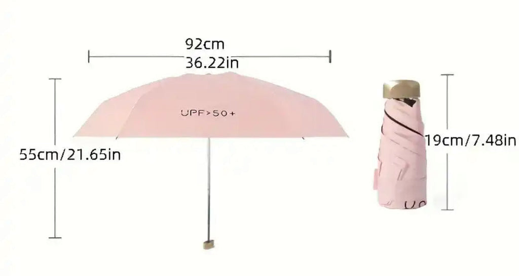 Mini ombrello compatto | Protezione portatile dalla pioggia e dal sole quando sei in movimento