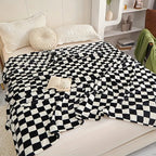 Coperta classica a quadri | Coperta morbida e calda per divano e camera da letto