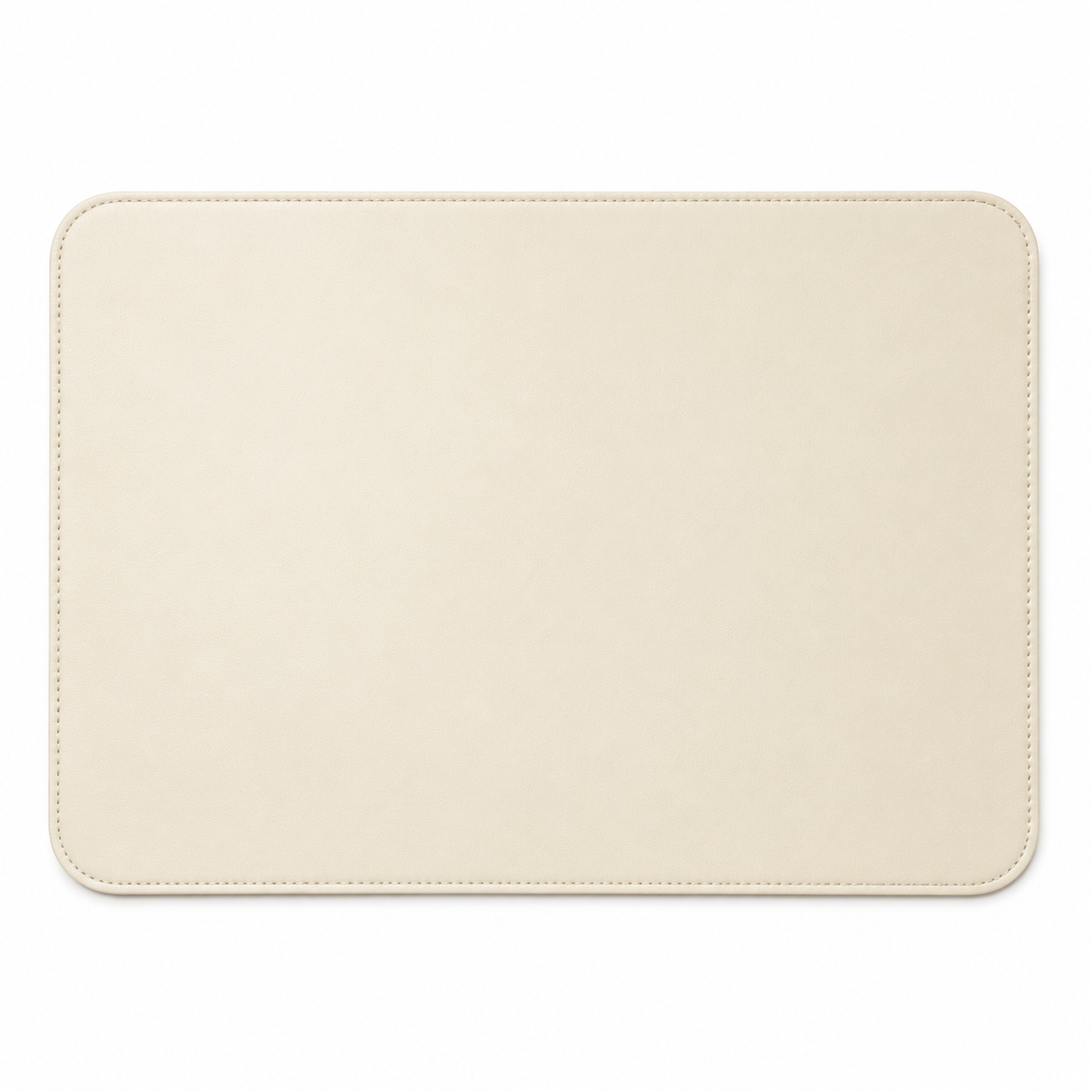 Tappetino da scrivania in pelle sintetica beige, vista frontale