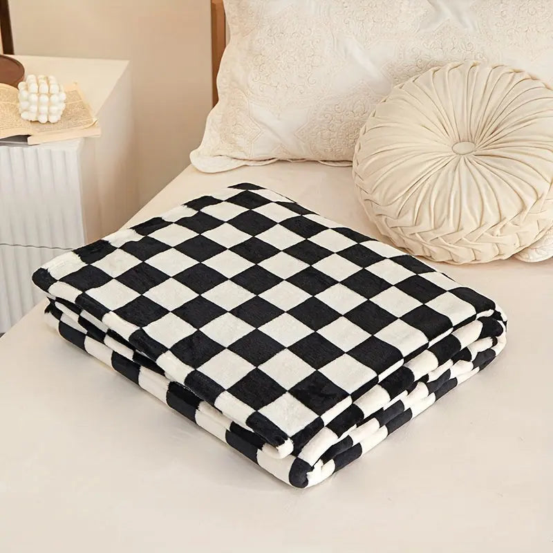 Coperta classica a quadri | Coperta morbida e calda per divano e camera da letto
