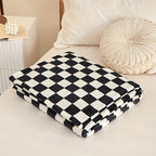 Coperta classica a quadri | Coperta morbida e calda per divano e camera da letto