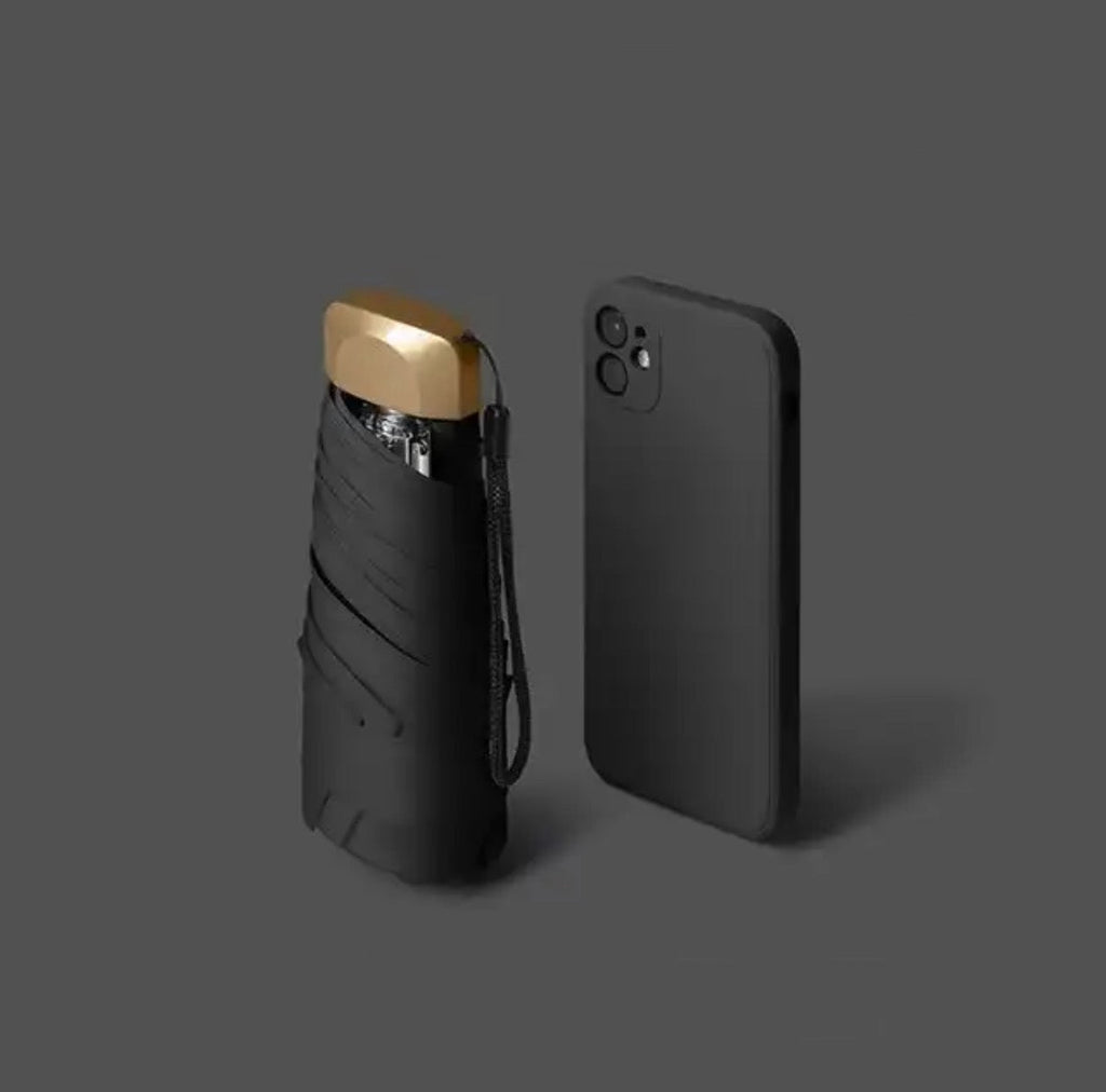 Mini ombrello compatto | Protezione portatile dalla pioggia e dal sole quando sei in movimento