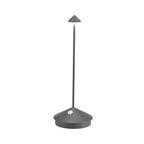 Lampada da tavolo LED senza fili bianca e dorata dal design moderno per soggiorno o terrazza