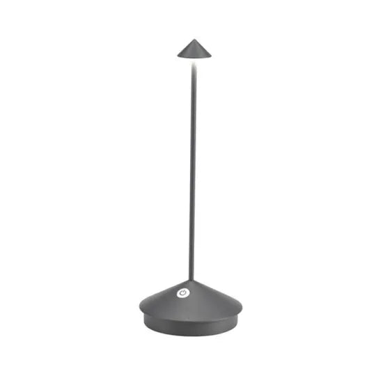 Lampada da tavolo LED senza fili bianca e dorata dal design moderno per soggiorno o terrazza