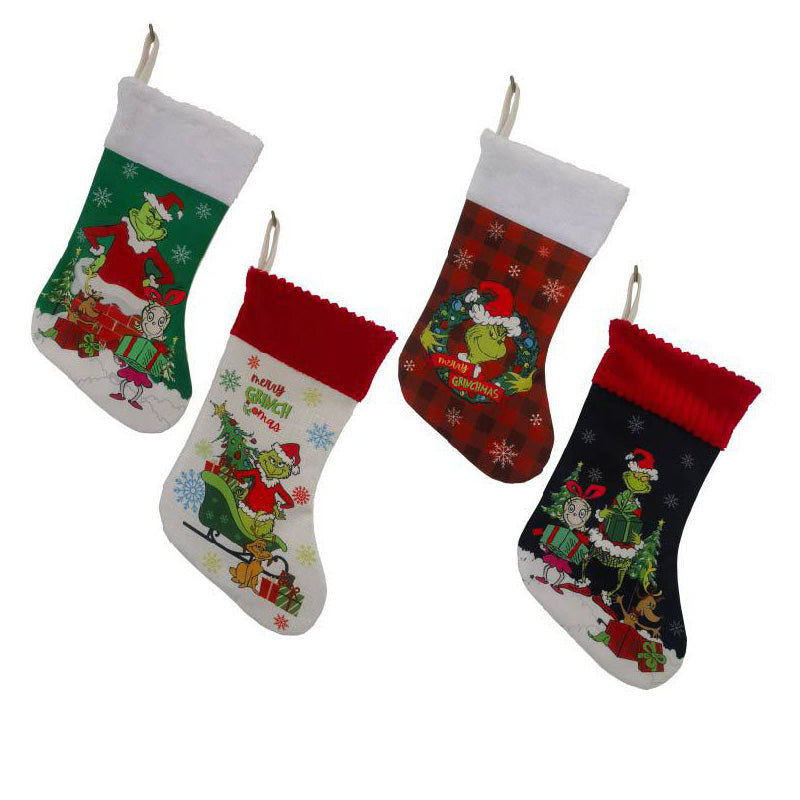 Calze di Natale verdi Decorazioni natalizie